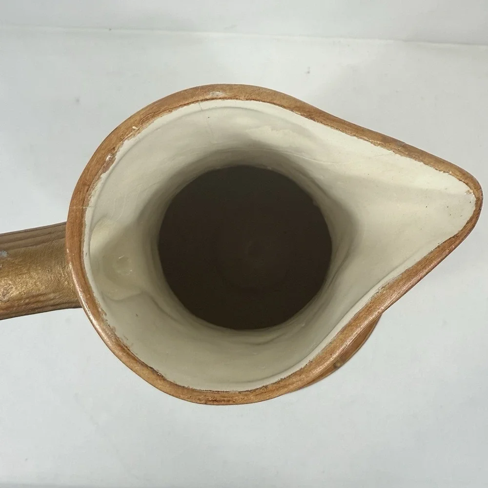 Vintage Atlantic Mold German‎ Biblical Art 70's Ceramic Pouring Pitcher 12